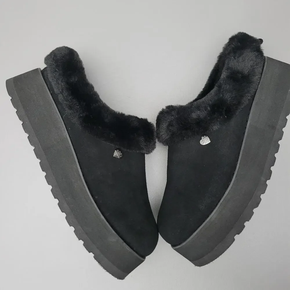 BOBS from SKECHERS Womens Size 7.5 Slippers Keepsakes Lite Cozy Blend memory